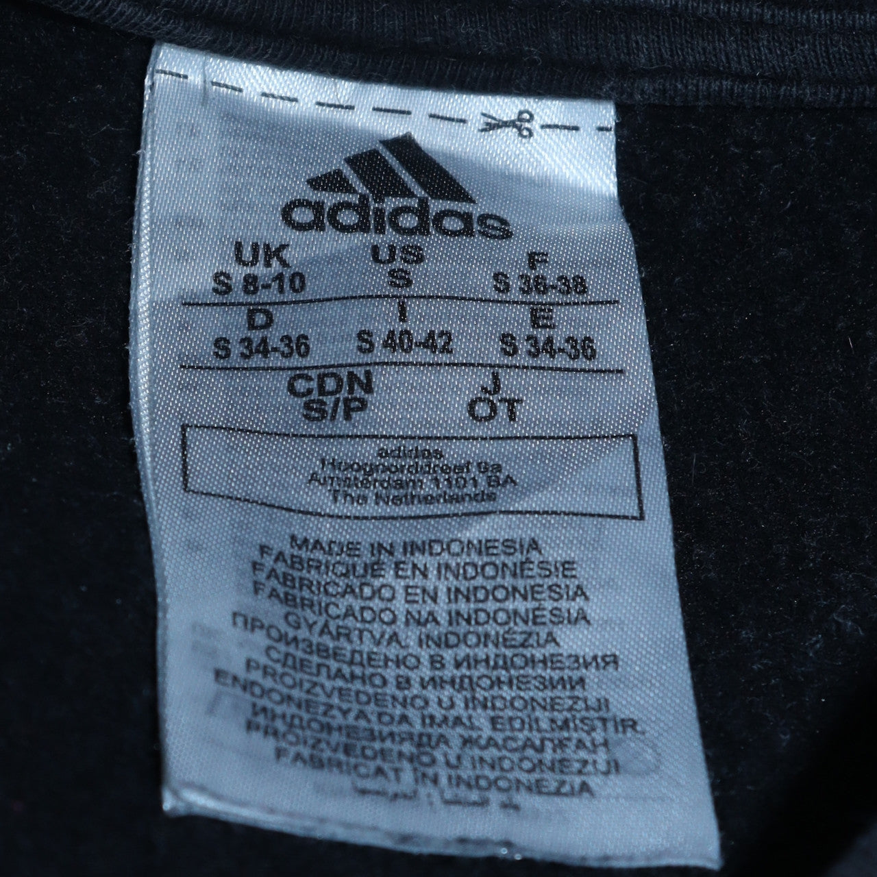 Adidas Women's Black Crew Neck Long Sleeve Sweatshirt Size S 8-10