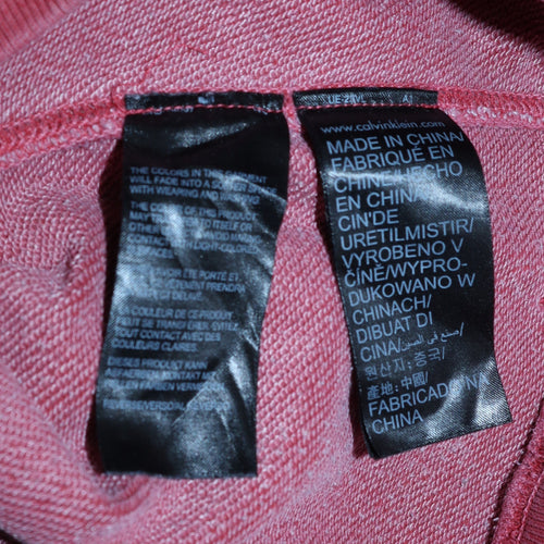 Calvin Klein Jeans Womens Pink Small Pullover Logo Sweatshirt