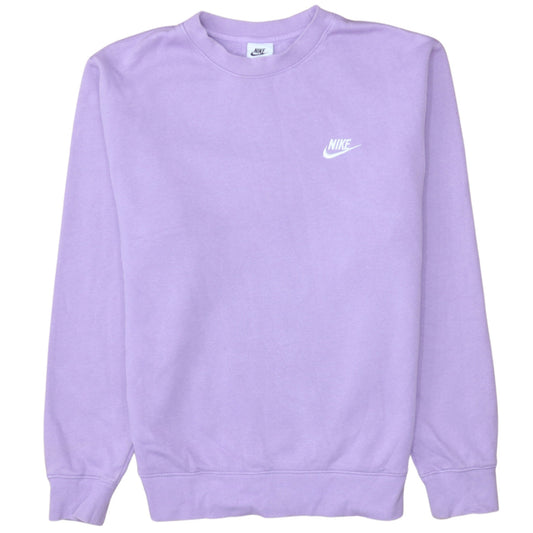 Nike Women's Purple Crew Neck Pullover Sweatshirt Size S Cotton Blend
