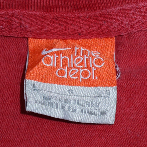 Nike Men’s Red Graphic Logo Athletic Dept Cotton T-Shirt Size L