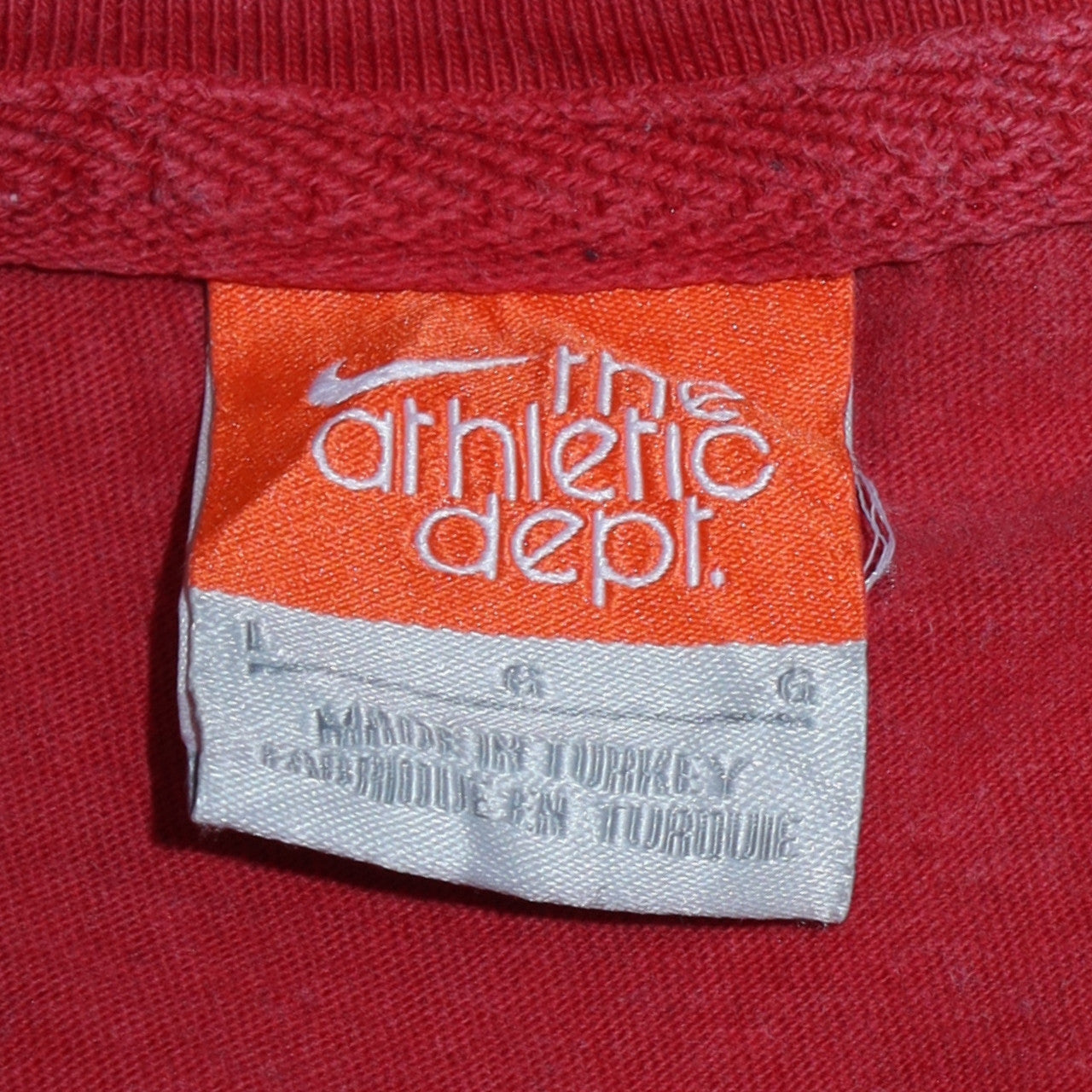 Nike Men’s Red Graphic Logo Athletic Dept Cotton T-Shirt Size L