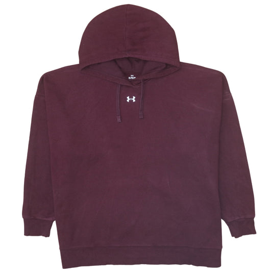 Under Armour Men’s Red Pullover Hoodie XL Fleece Regular Fit