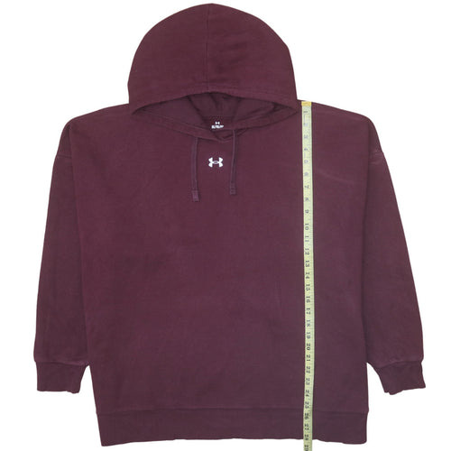 Under Armour Men’s Red Pullover Hoodie XL Fleece Regular Fit
