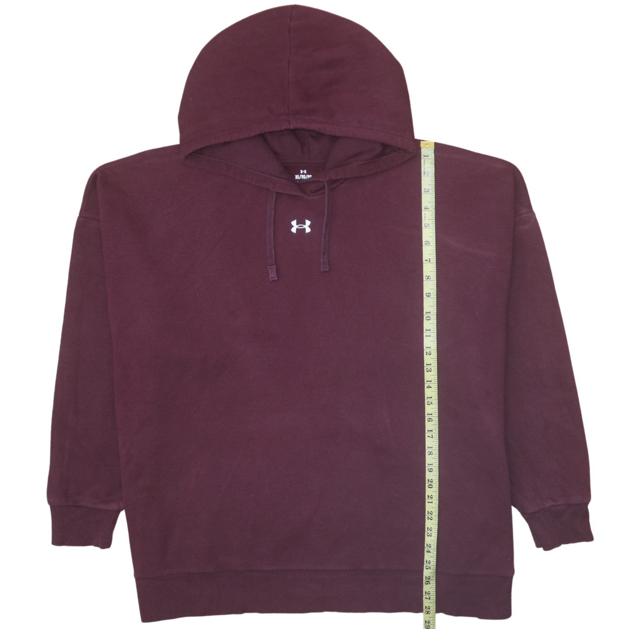 Under Armour Men’s Red Pullover Hoodie XL Fleece Regular Fit