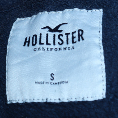 Hollister Men Blue Pullover Sweatshirt S Crew Neck Classic Style