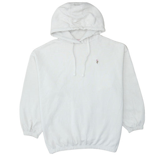 U.S. Polo Assn. Men's White Pullover Hoodie Size M Logo Cotton Blend