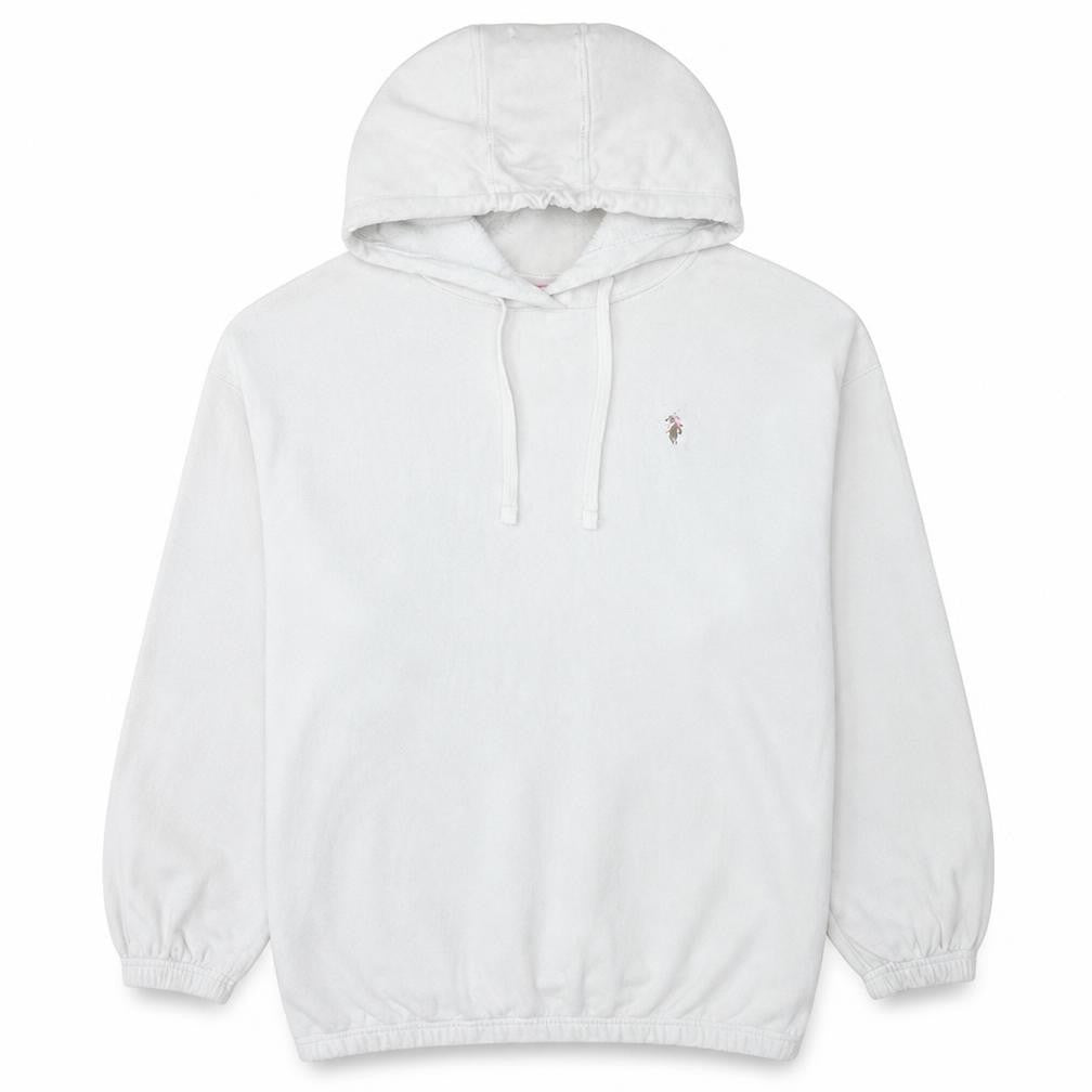 U.S. Polo Assn. Men's White Pullover Hoodie Size M Logo Cotton Blend
