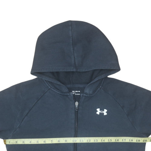Under Armour Boys Black Full Zip Hoodie YXL 158/170 Fleece Sportswear