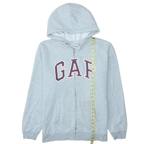 GAP Men’s Grey Full Zip Hoodie L Logo Fleece Sweatshirt