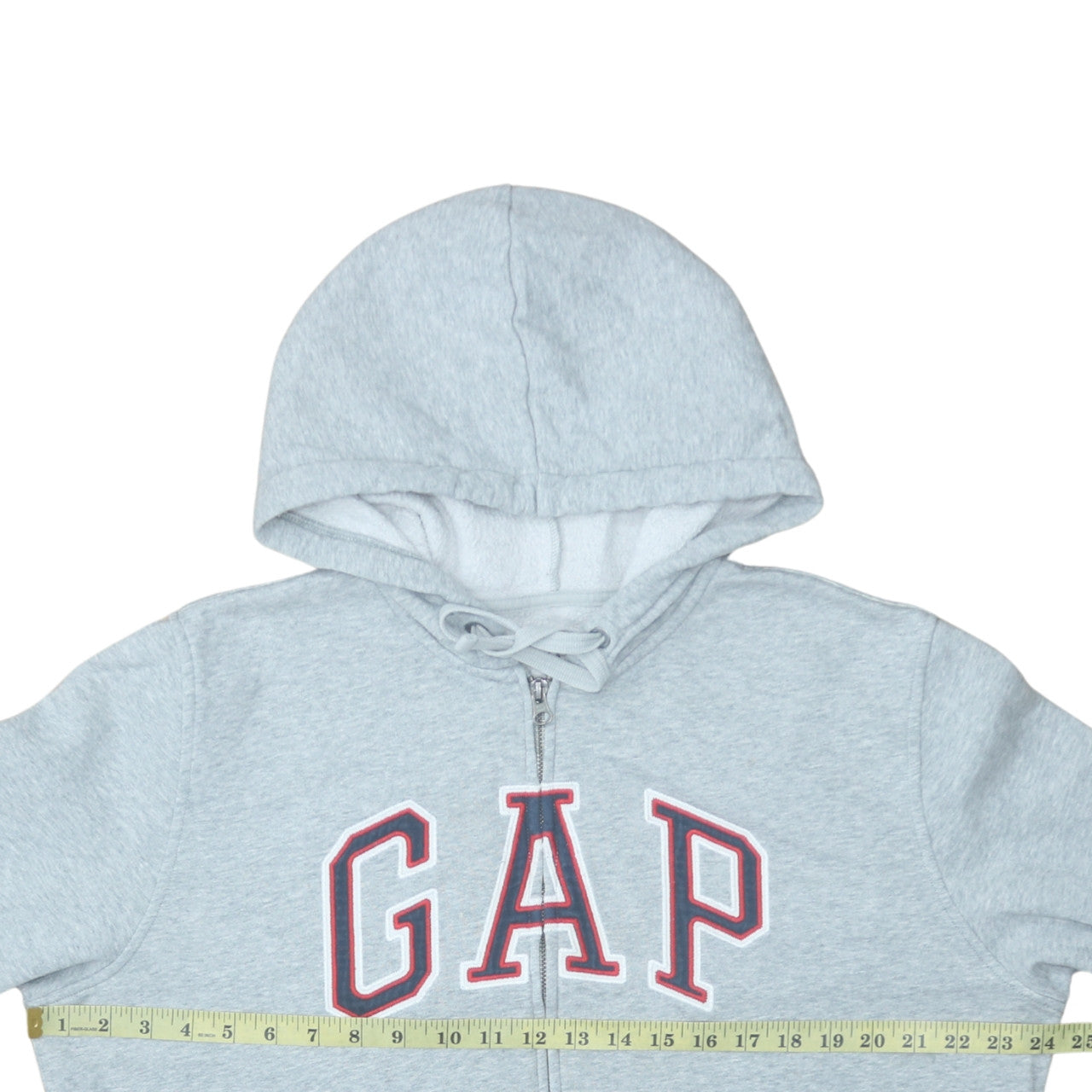 GAP Men’s Grey Full Zip Hoodie L Logo Fleece Sweatshirt