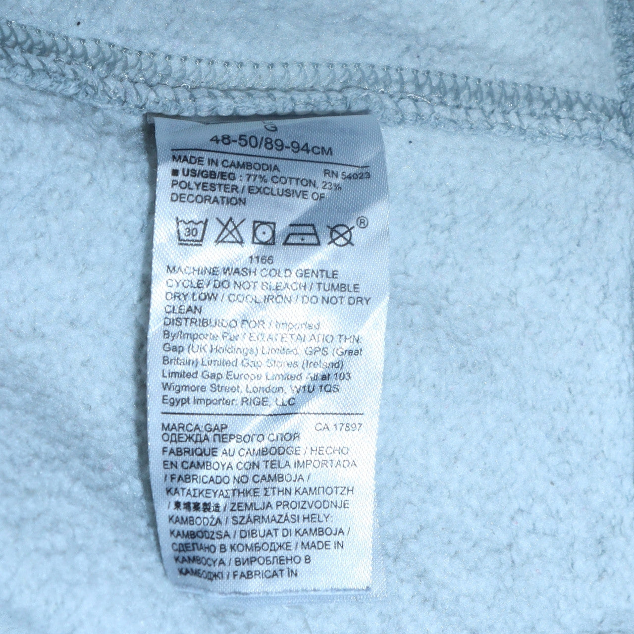 GAP Men’s Grey Full Zip Hoodie L Logo Fleece Sweatshirt