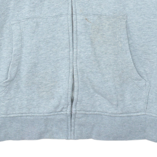 GAP Men’s Grey Full Zip Hoodie L Logo Fleece Sweatshirt