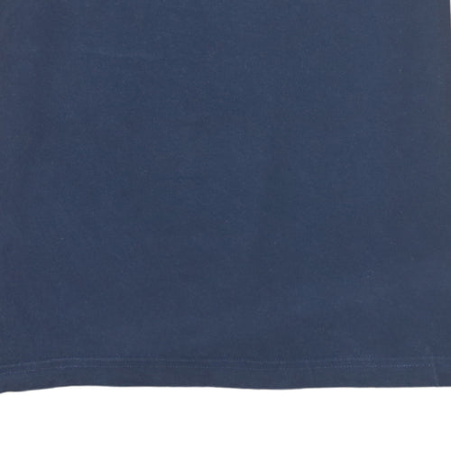Adidas Men's Blue Crew Neck Graphic Logo T-Shirt Size M