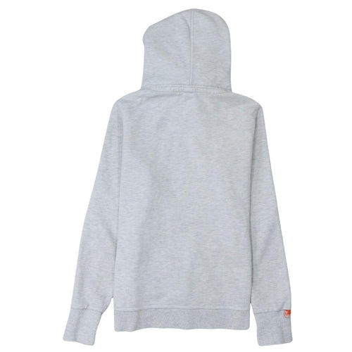 Superdry Womens Grey Pullover Hoodie Size L Drawstring Pockets