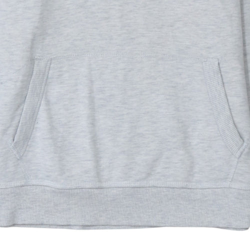 Superdry Womens Grey Pullover Hoodie Size L Drawstring Pockets