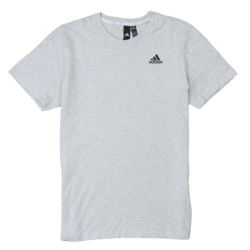 Adidas Men's Grey Small Crew Neck Short Sleeve T-Shirt