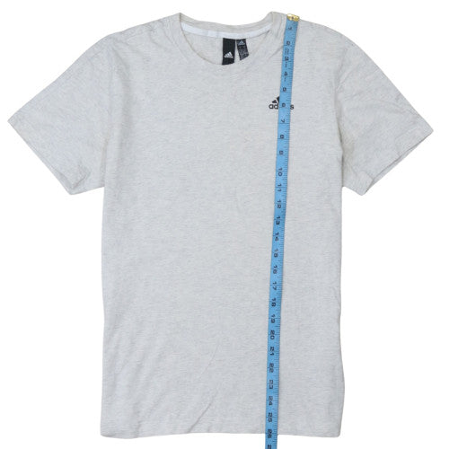 Adidas Men's Grey Small Crew Neck Short Sleeve T-Shirt