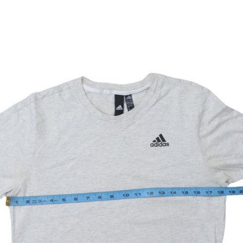 Adidas Men's Grey Small Crew Neck Short Sleeve T-Shirt
