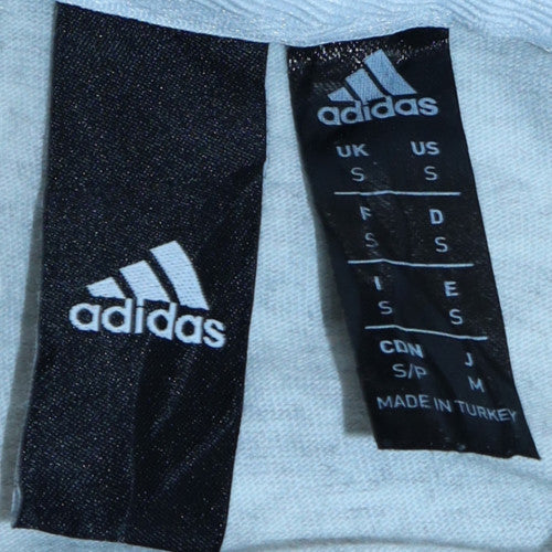 Adidas Men's Grey Small Crew Neck Short Sleeve T-Shirt