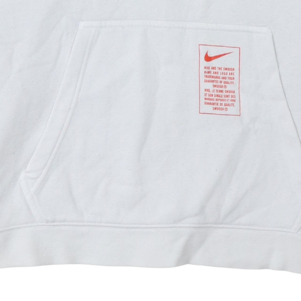 Nike Men's White Pullover Hoodie L Logo Sportswear Fleece