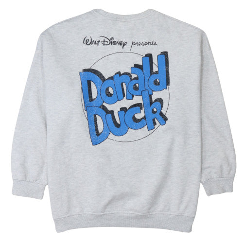 Disney Mickey & Friends Women's Grey Donald Duck Sweatshirt Size M 12/14