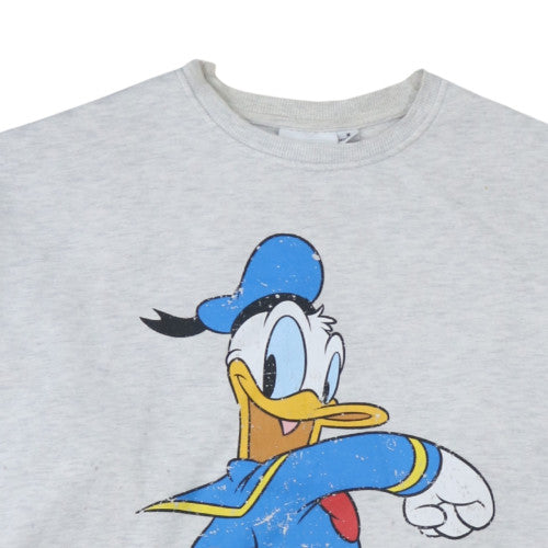Disney Mickey & Friends Women's Grey Donald Duck Sweatshirt Size M 12/14