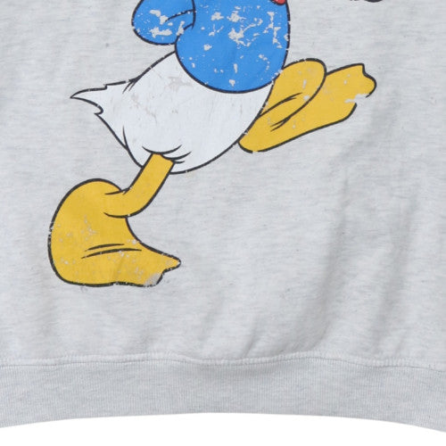 Disney Mickey & Friends Women's Grey Donald Duck Sweatshirt Size M 12/14