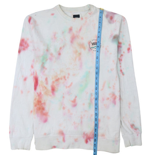 Vans Mens Multicoloured Tie-Dye Crew Neck Sweatshirt Size L Regular Fit