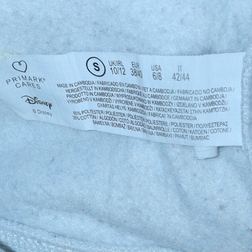 Disney Stitch White Sweatshirt Women Small Pullover Cotton Blend