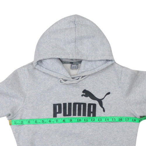 PUMA Women's Grey Hoodie Size 12 Pullover Hooded Sweatshirt