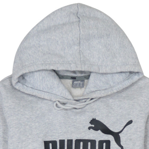 PUMA Women's Grey Hoodie Size 12 Pullover Hooded Sweatshirt