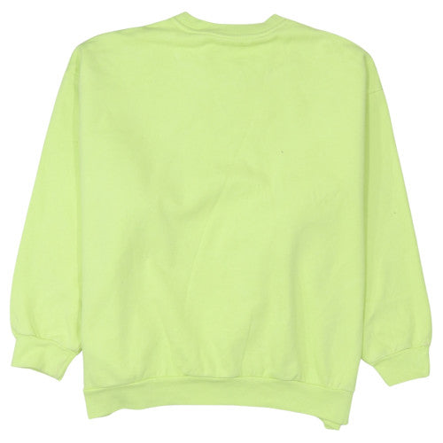 Adidas Womens Lemon Yellow Crew Neck Pullover Sweatshirt Size 2XL