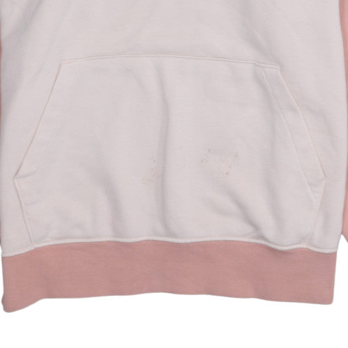Nike Women’s Pink & Beige Pullover Hoodie Size S Cotton Logo Sweatshirt