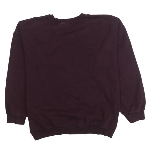 Adidas Womens Burgundy Sweatshirt Size 14 Crew Neck Pullover