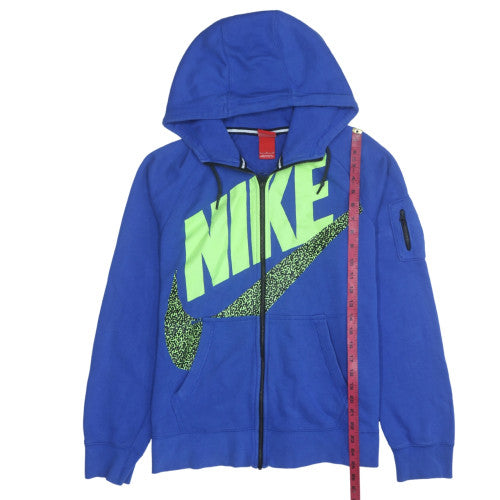 Nike Men’s Blue Full Zip Hooded Hoodie L Sports Graphic