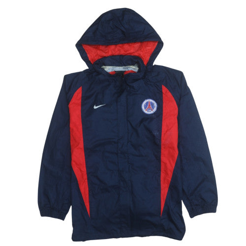 Nike PSG Men's Blue Red Hooded Windbreaker Jacket Size M