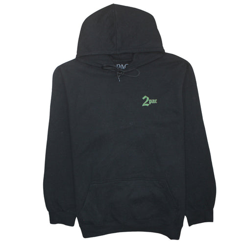 2Pac Men's Black 2XL Pullover Hoodie Makaveli Graphic Print