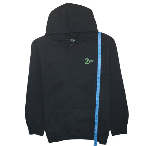 2Pac Men's Black 2XL Pullover Hoodie Makaveli Graphic Print