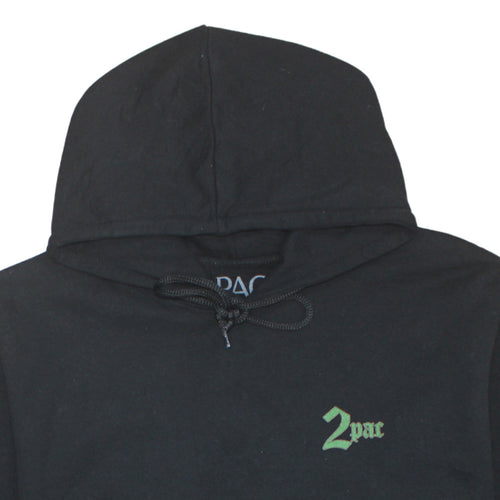 2Pac Men's Black 2XL Pullover Hoodie Makaveli Graphic Print