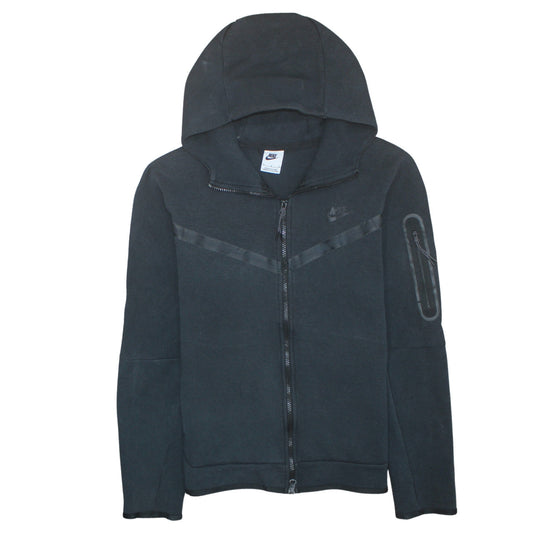 Nike Men's Black Full Zip Hoodie M Regular Fit Fleece