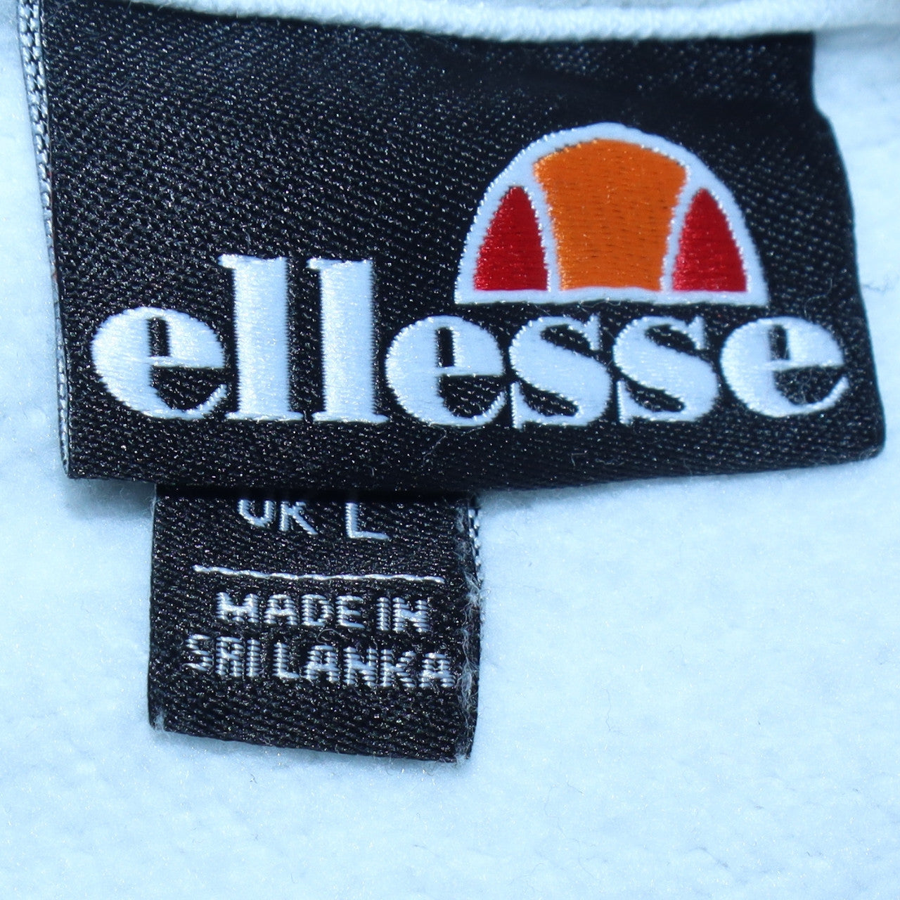 Ellesse Men’s White Pullover Sweatshirt L Logo Graphic Cotton Blend
