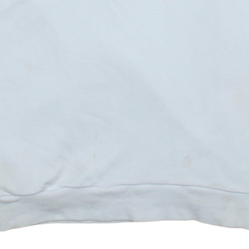 Ellesse Men’s White Pullover Sweatshirt L Logo Graphic Cotton Blend