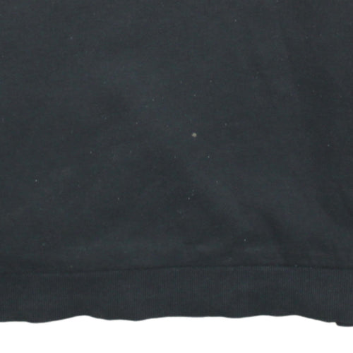 Adidas Women Black 1/2 Zip Sweatshirt L 16-18 Regular Pullover Fleece