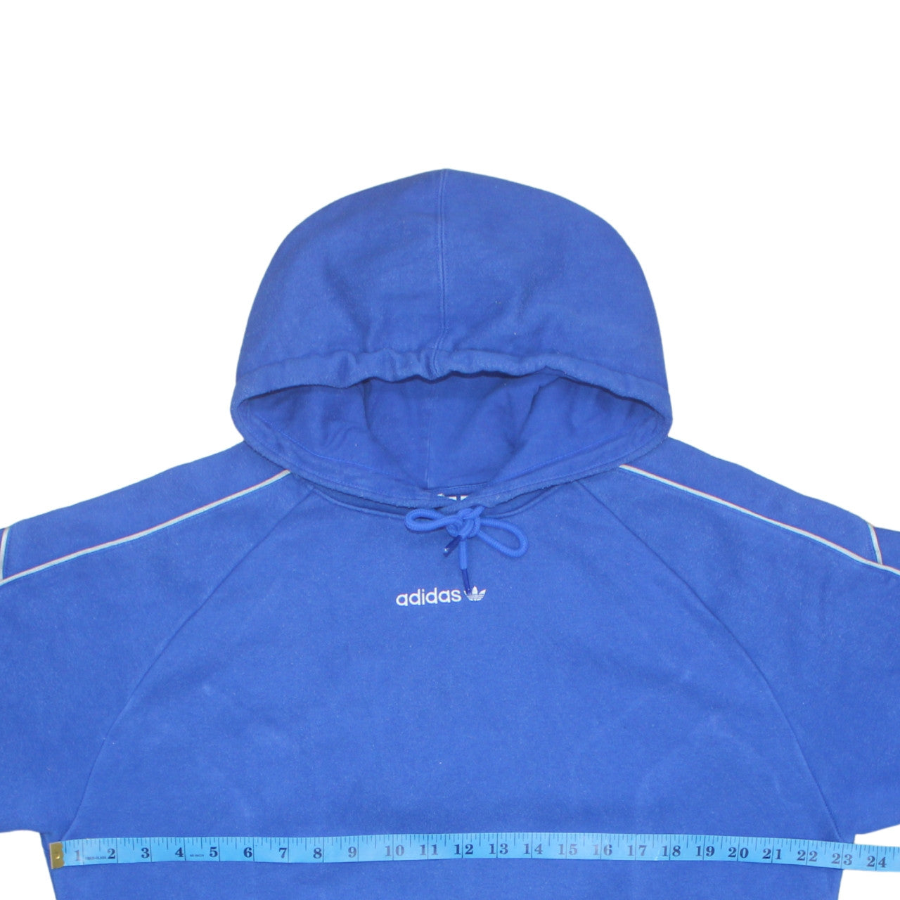 Adidas Men's Blue Pullover Hoodie Medium Fleece Sportswear