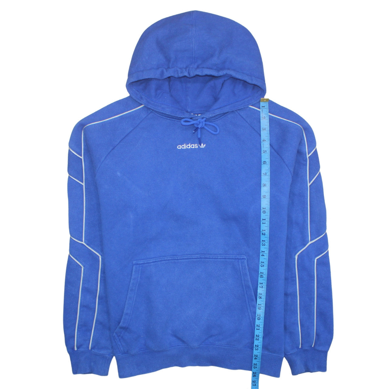 Adidas Men's Blue Pullover Hoodie Medium Fleece Sportswear