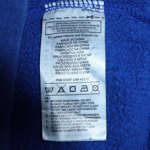 Adidas Men's Blue Pullover Hoodie Medium Fleece Sportswear