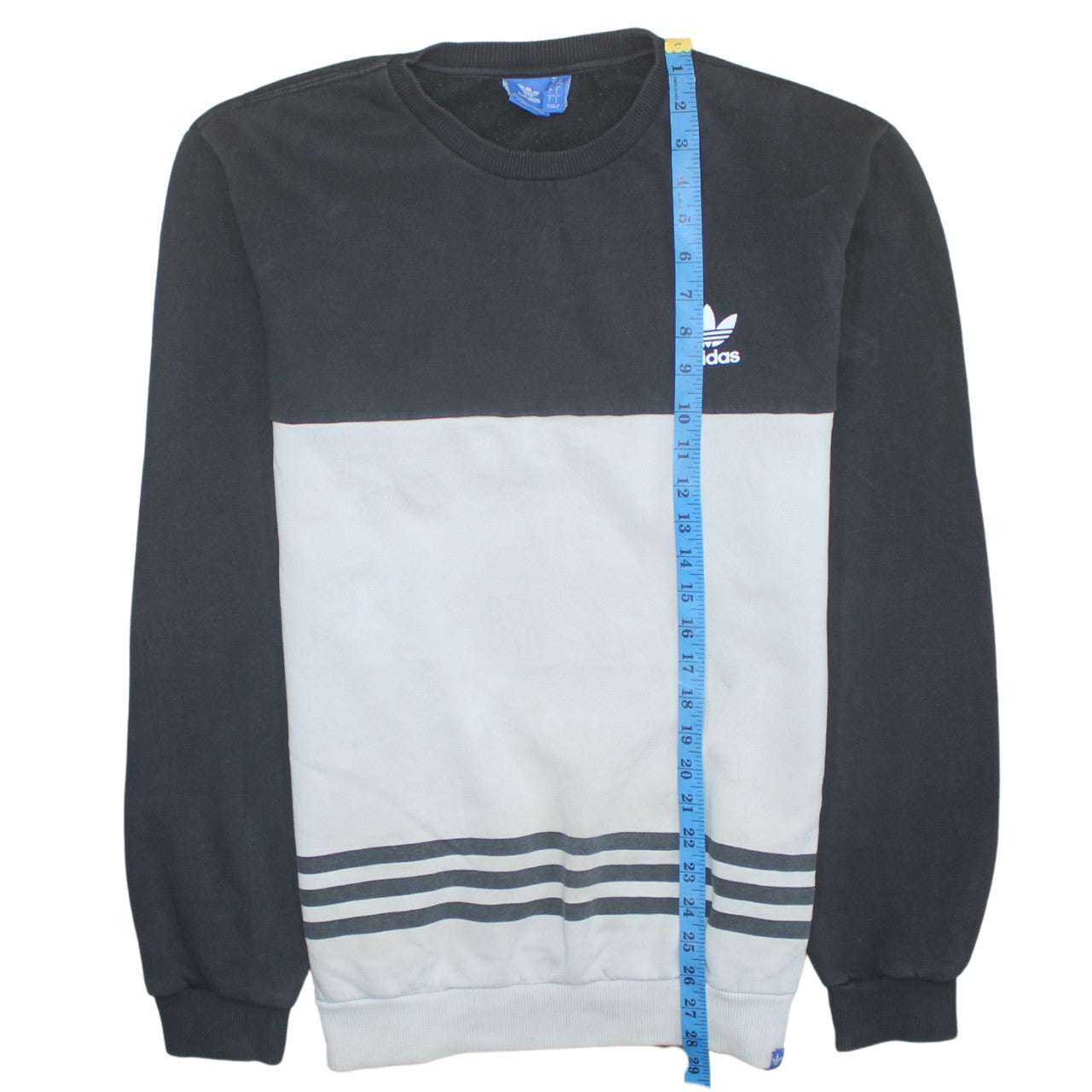 Adidas Men’s Black & White Logo Crew Neck Sweatshirt L