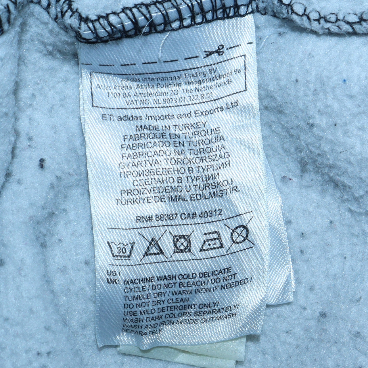 Adidas Men’s Black & White Logo Crew Neck Sweatshirt L