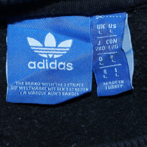 Adidas Men’s Black & White Logo Crew Neck Sweatshirt L