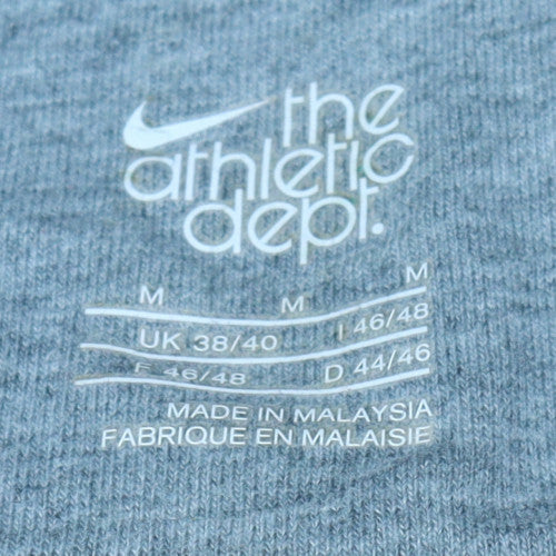 Nike Men's Grey Full Zip Sweatshirt M Regular Fit Athletic Dept